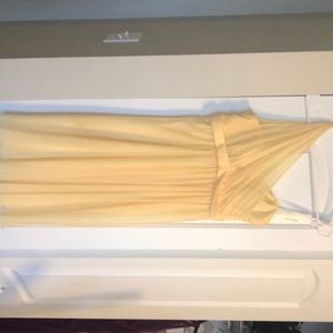 Yellow short bridesmaid dress